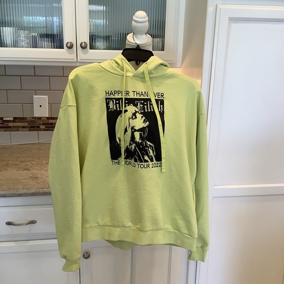 Billie Eilish Happier Than Ever World Tour Hoodie Size Medium 2022 - Picture 1 of 10